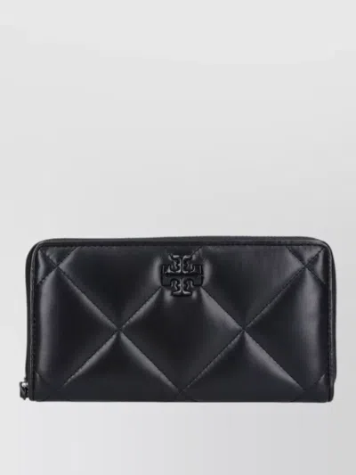 Tory Burch Quilted Leather Wallet And Cardholder In Black