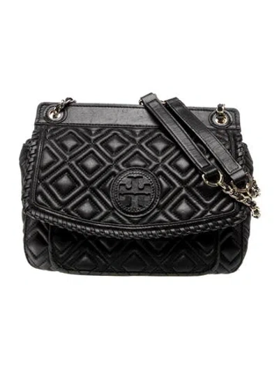 Pre-owned Tory Burch Quilted Shoulder Bag In Black
