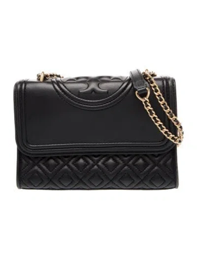 Pre-owned Tory Burch Quilted Shoulder Bag In Black