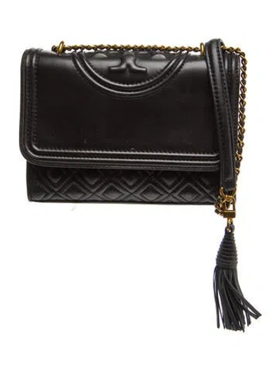 Pre-owned Tory Burch Quilted Shoulder Bag In Black