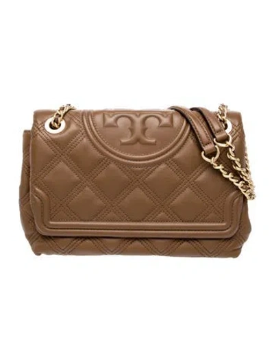 Pre-owned Tory Burch Quilted Shoulder Bag In Brown