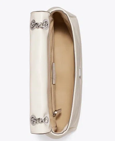 Tory Burch Quilted Shoulder Bag In Light Cream