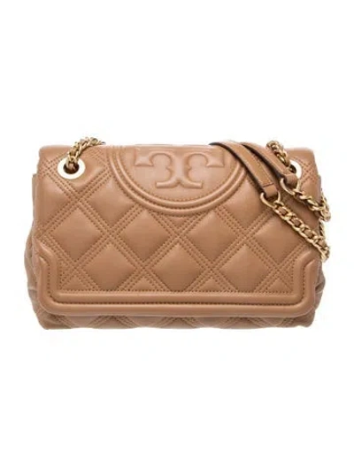 Pre-owned Tory Burch Quilted Shoulder Bag In Neutral