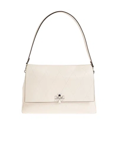Tory Burch Quilted Shoulder Bag In White