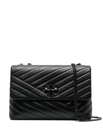 Tory Burch Quilted Shoulder Handbag In Black Leather For Women