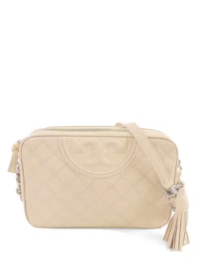 Pre-owned Tory Burch Quilted Tassel-detail Shoulder Bag In Neutral