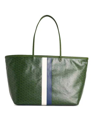 Tory Burch Racer Green Cotton Blend Bag