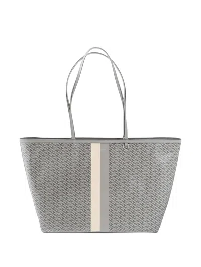 Tory Burch Racer Tote Bag In Gray