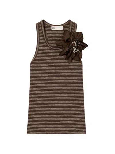 Tory Burch Racerback Tank In Brown