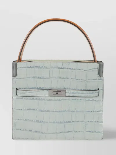 Tory Burch Radziwill Croc Embossed Double Bag