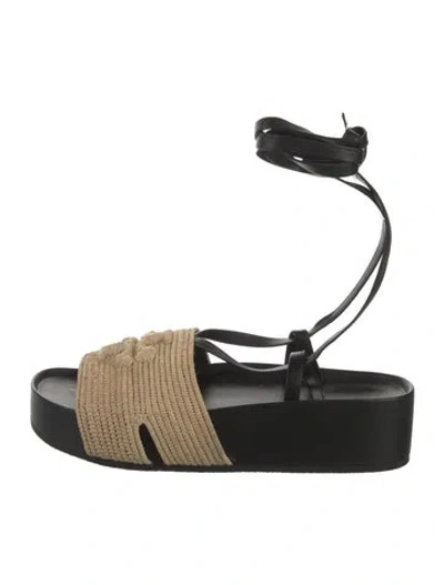Pre-owned Tory Burch Raffia Colorblock Pattern Slingback Flats