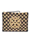Tory Burch Raffia Pouch