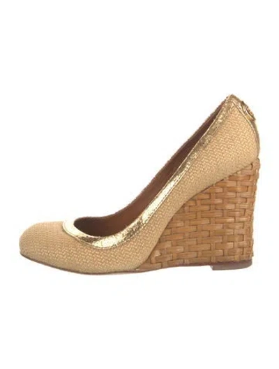 Pre-owned Tory Burch Raffia Pumps
