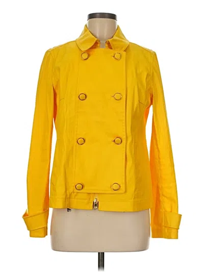 Pre-owned Tory Burch Raincoat In Yellow