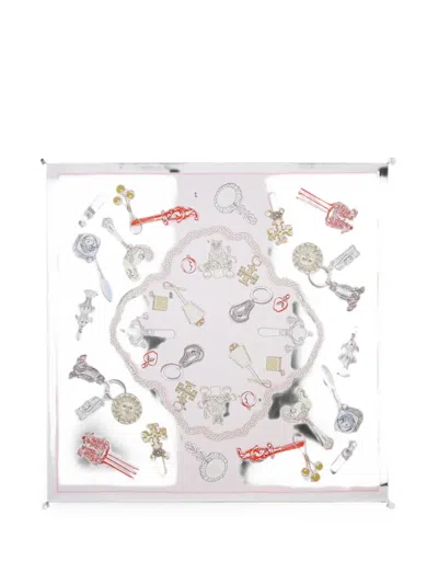 Tory Burch Rattles Silk Square Scarf In Pattern
