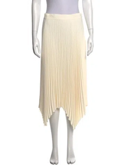 Pre-owned Tory Burch Raw-edge Trim Midi Length Skirt W/ Tags In Neutral