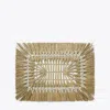 Tory Burch Rectangle Raffia Placemat, Set Of 4 In Brown