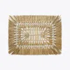 Tory Burch Rectangle Raffia Placemat, Set Of 4 In Brown