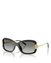 Tory Burch Embellished-temples Geometric Sunglasses In Black
