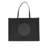 Tory Burch Ella Tote Nylon Handbag In Black
