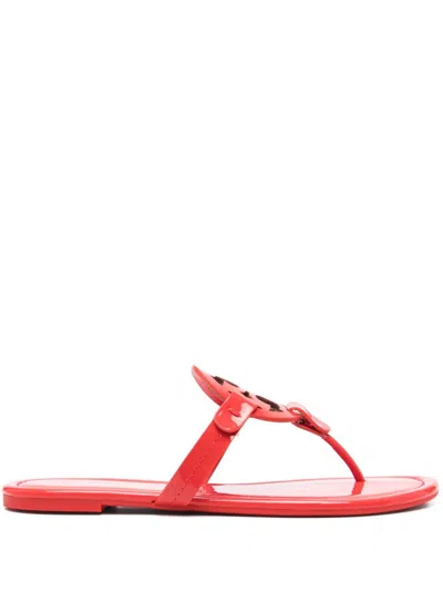 TORY BURCH RED LEATHER SANDALS
