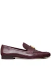 Tory Burch 10mm Eleanor Leather Loafers In Dark Carmine