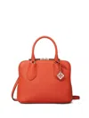 Tory Burch Mini Leather Swing Crossbody Bag In Red