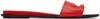 Tory Burch Pierced Open-toe Slide Sandals In Blazing Red / Silver