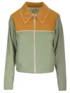 Tory Burch Colour-block Reflective Jacket In White