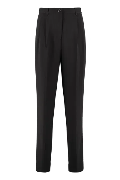 Tory Burch Regular Fit Trousers In Black