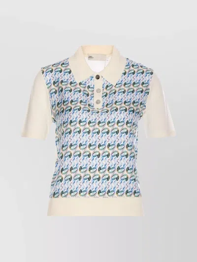 TORY BURCH REGULAR SHORT SLEEVES POLO TOP