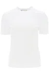 TORY BURCH REGULAR T-SHIRT WITH EMBROIDERED LOGO