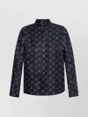 Tory Burch Relaxed Fit Paisley Print High Neck Sweater In Blue