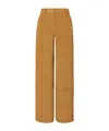 Tory Burch Suede Panelled Trousers In Gold