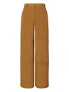 Tory Burch Suede Panelled Trousers In Brown