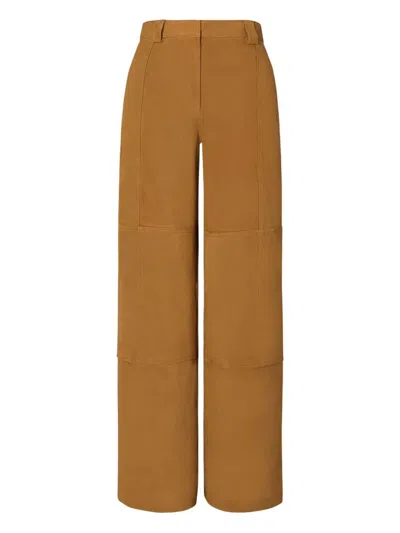 TORY BURCH RELAXED FIT SUEDE PANT