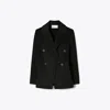 Tory Burch Relaxed Twill Jacket In Black