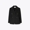 Tory Burch Relaxed Twill Jacket In Black