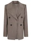 Tory Burch Relaxed Twill Jacket In Brown