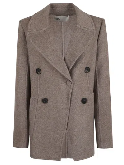 Tory Burch Relaxed Twill Jacket In Brown