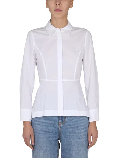 Tory Burch Removable Collar Poplin Shirt For Women In White