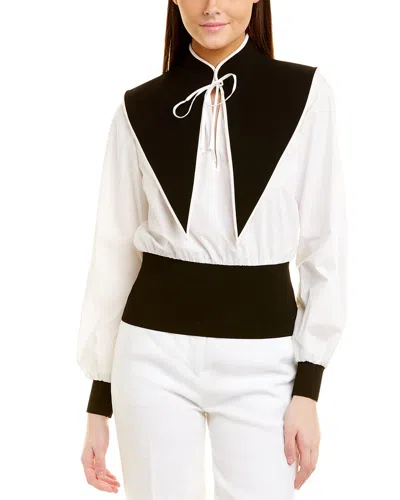 Tory Burch Removable Collar Top In White