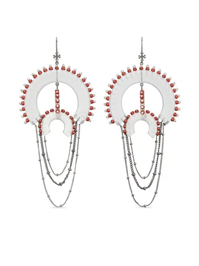 TORY BURCH RESIN BEAD EARRINGS