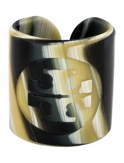 Pre-owned Tory Burch Resin Cuff Bracelet, 5" In Multi