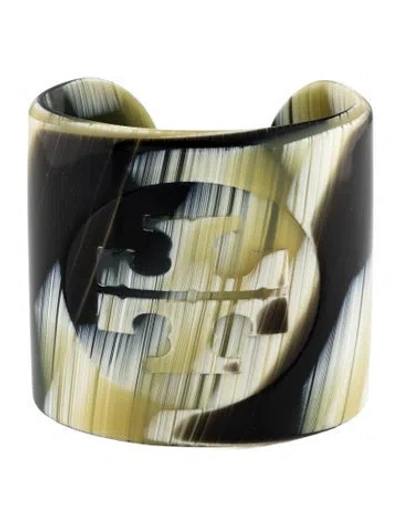 Pre-owned Tory Burch Resin Cuff Bracelet, 5.25" In Multi