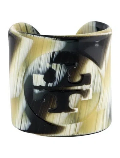 Pre-owned Tory Burch Resin Cuff Bracelet, 6" In Multi
