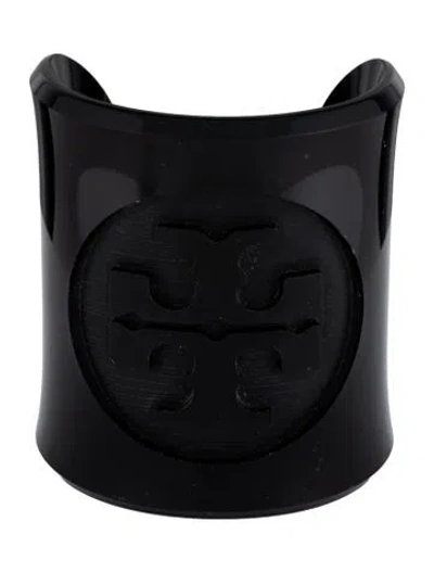 Pre-owned Tory Burch Resin Logo Cuff Bracelet, 6" In Multicolor