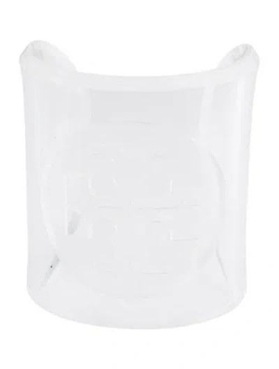 Pre-owned Tory Burch Resin Logo Cuff Bracelet, 7" In Multi