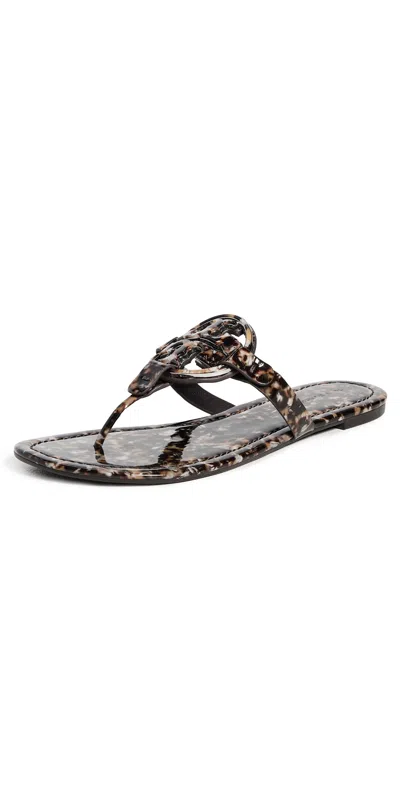 Tory Burch Resin Miller Sandals Caramel/multi