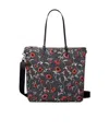 Tory Burch Printed Nylon Tote Bag In Black